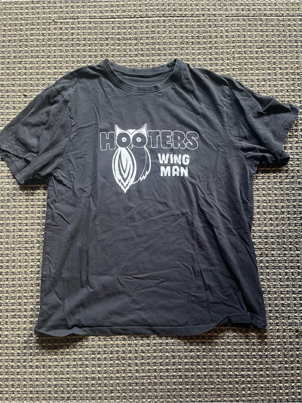 Hooters Black Graphic 'Wing Man' Tee - Men's Logo Shirt